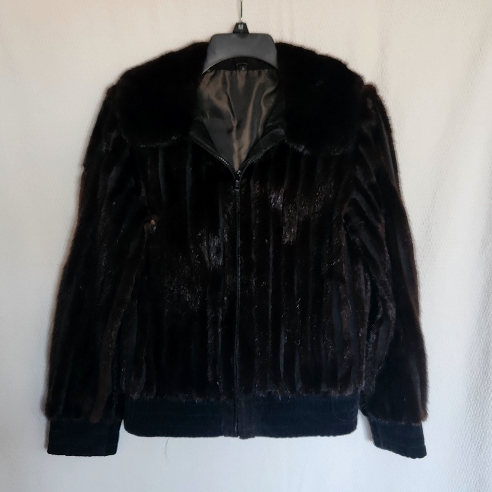 Saga Mink Vintage Bomber Jacket